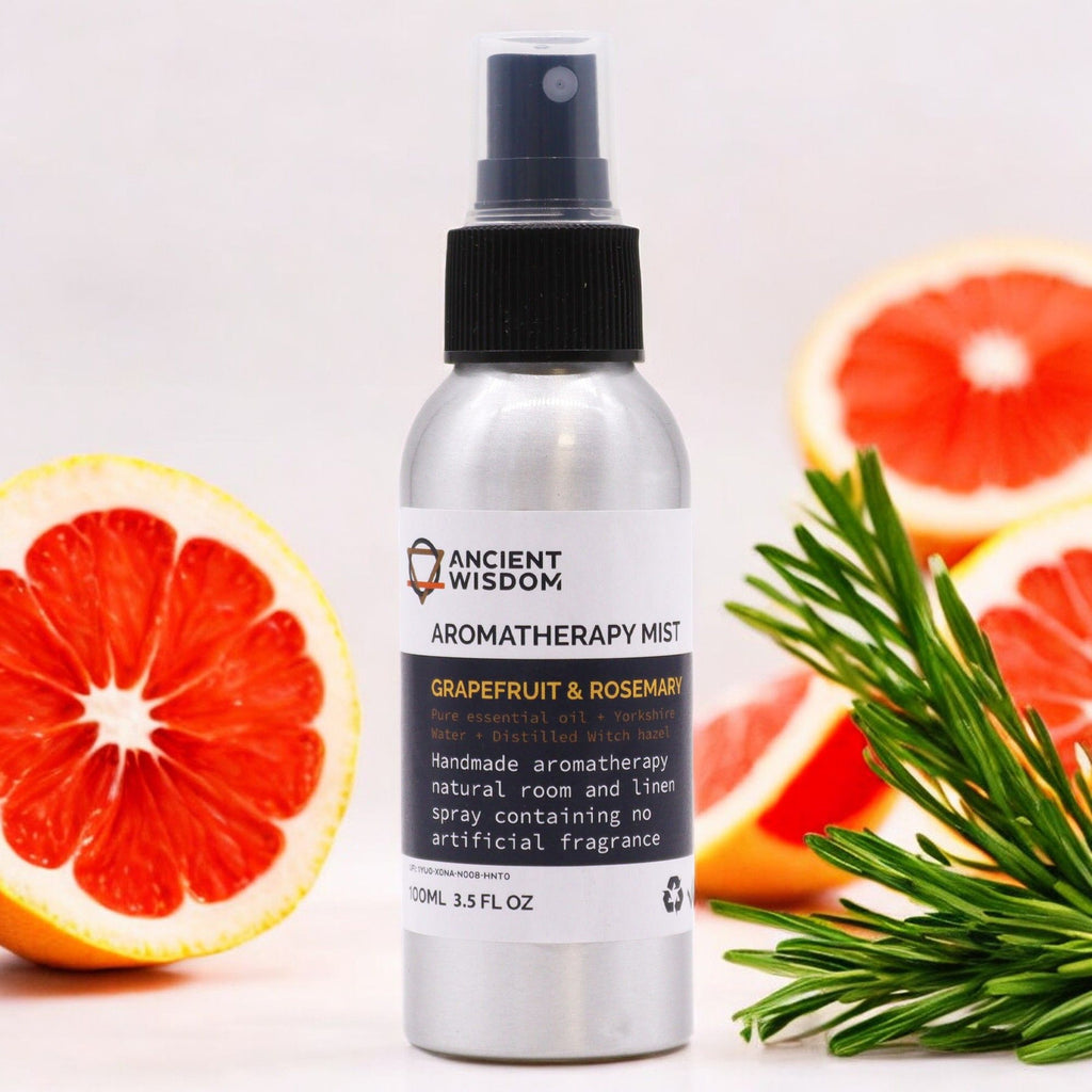 Raumspray ätherische Öle · Grapefruit & Rosmarin · Frisch & ordnend