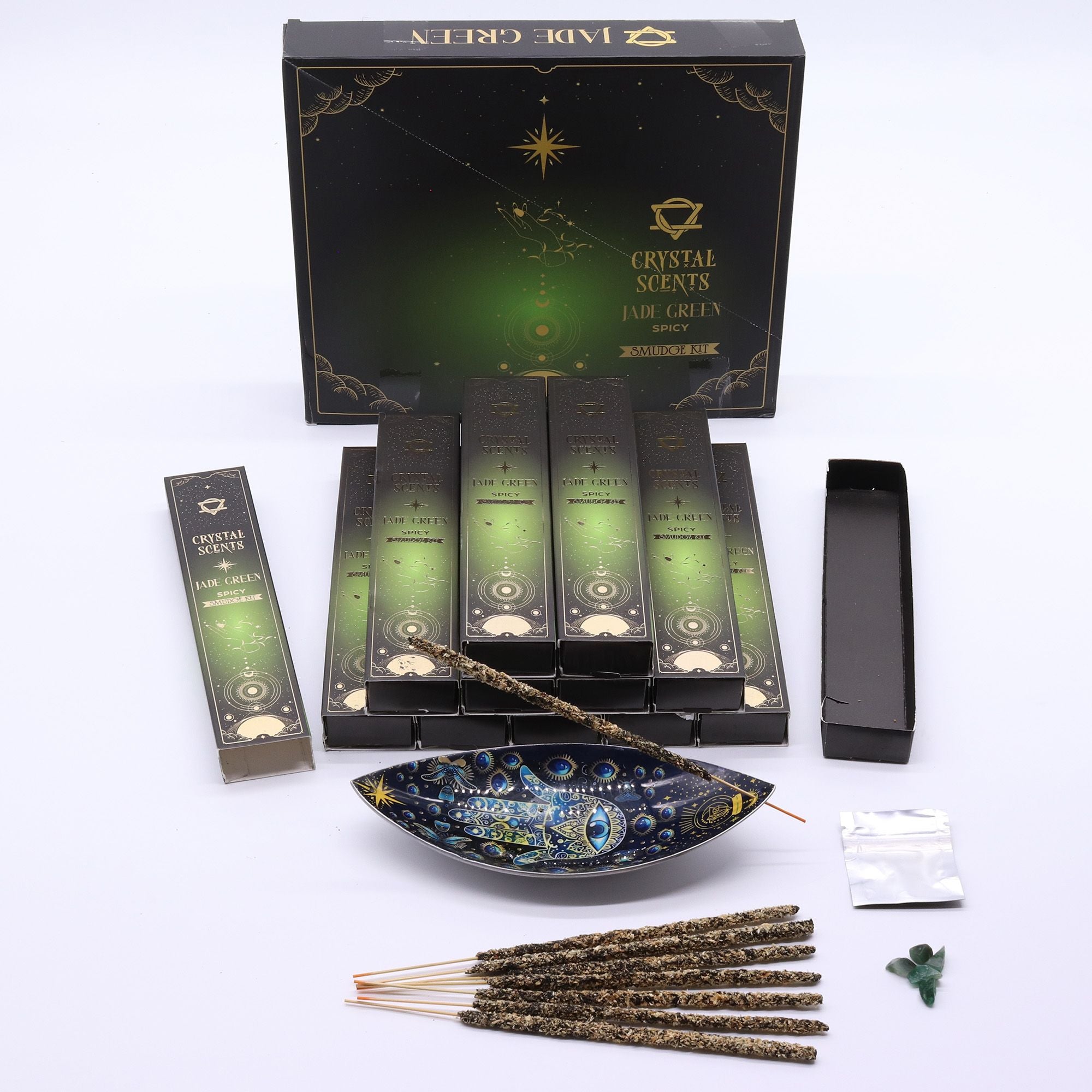 Crystal Scents Räucherstäbchen mit Jade - Spicy