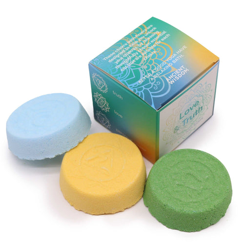 Chakra Badefizzer - Aromatherapie - Kleines Set für Liebe & Wahrheit