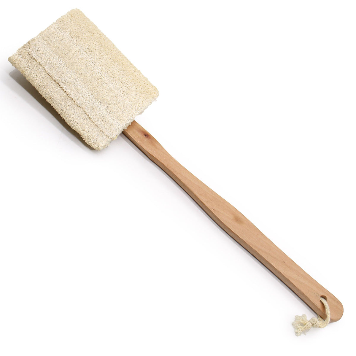 Luffa Peelingbürste aus Hemu-Holz - mit langem Griff