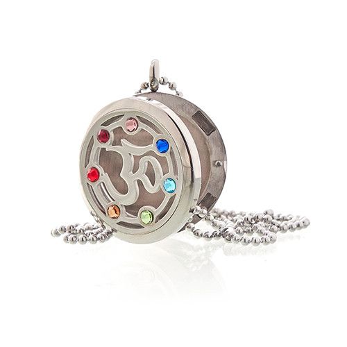 Aromatherapie Diffuser Halskette für ätherische Öle – OM Chakra, 30 mm