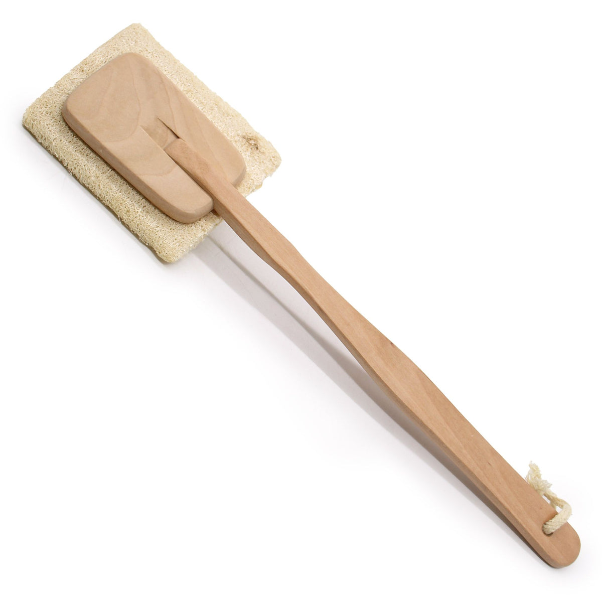 Luffa Peelingbürste aus Hemu-Holz - mit langem Griff