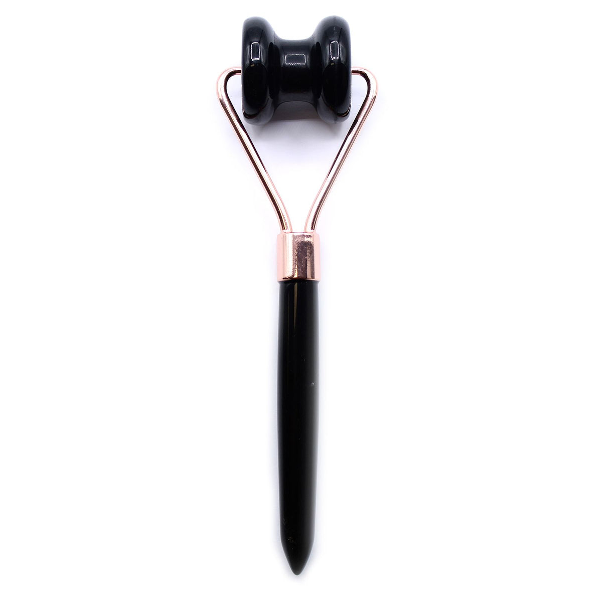 Kinnroller aus schwarzem Obsidian – Edelsteinroller für Gesichtsmassage