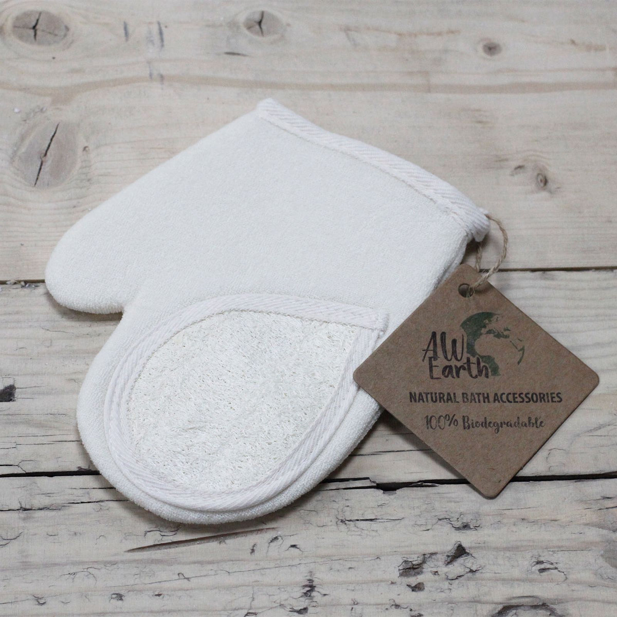 Luffa Peelinghandschuh mit Baumwolle