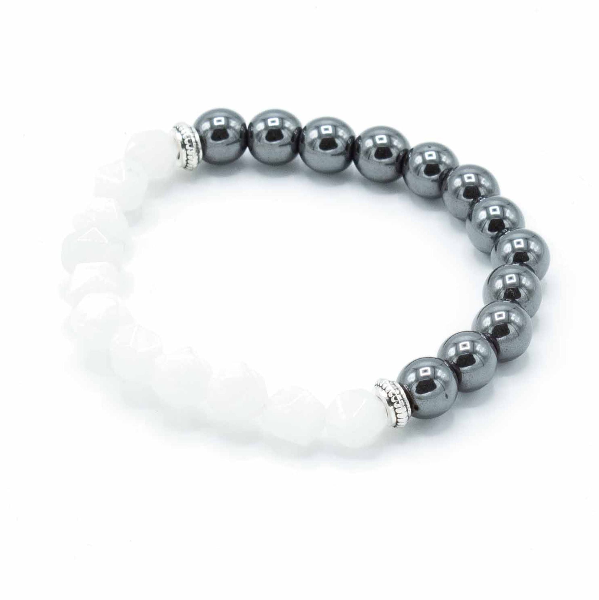 Facettiertes Edelsteinarmband mit Bergkristall