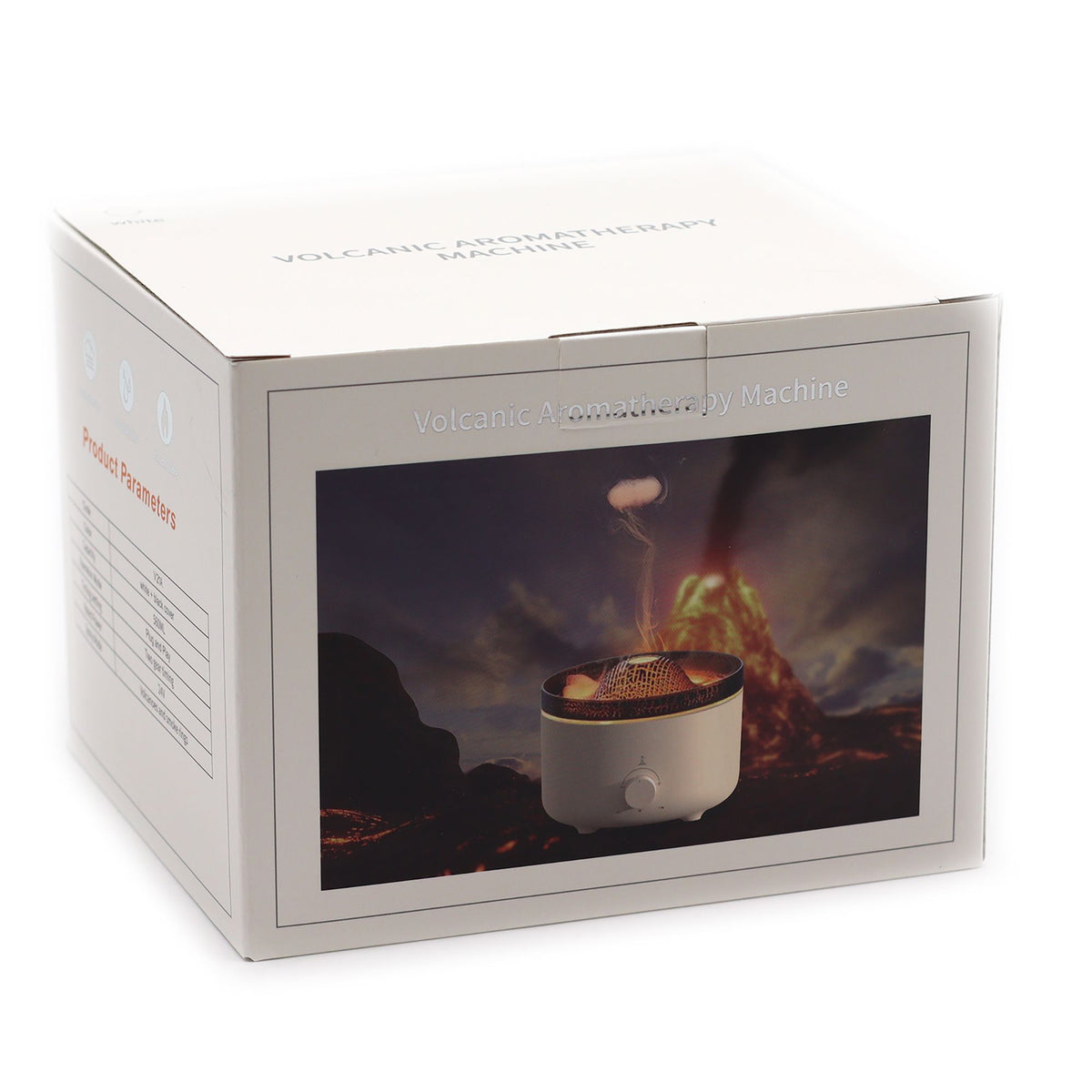 Vulcano - Großer Aromadiffuser mit 3D-Vulkan- & Flammeneffekt, Farbwechsel und Fernbedienung