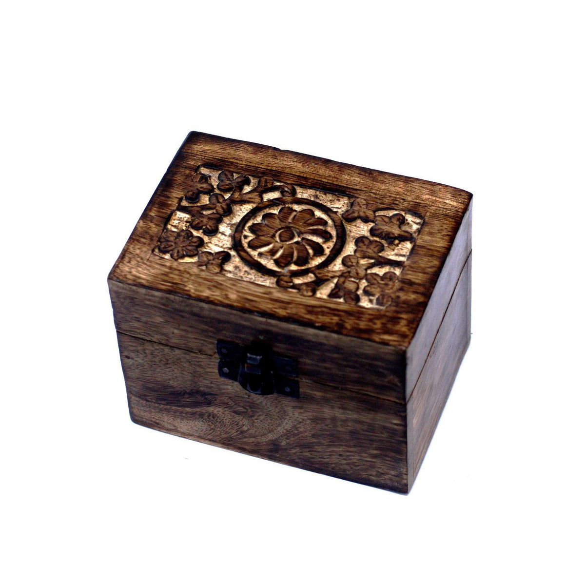 Aufbewahrungsbox für ätherische Öle aus Mangoholz – 6 Fläschchen