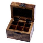 Aufbewahrungsbox für ätherische Öle aus Mangoholz – 6 Fläschchen