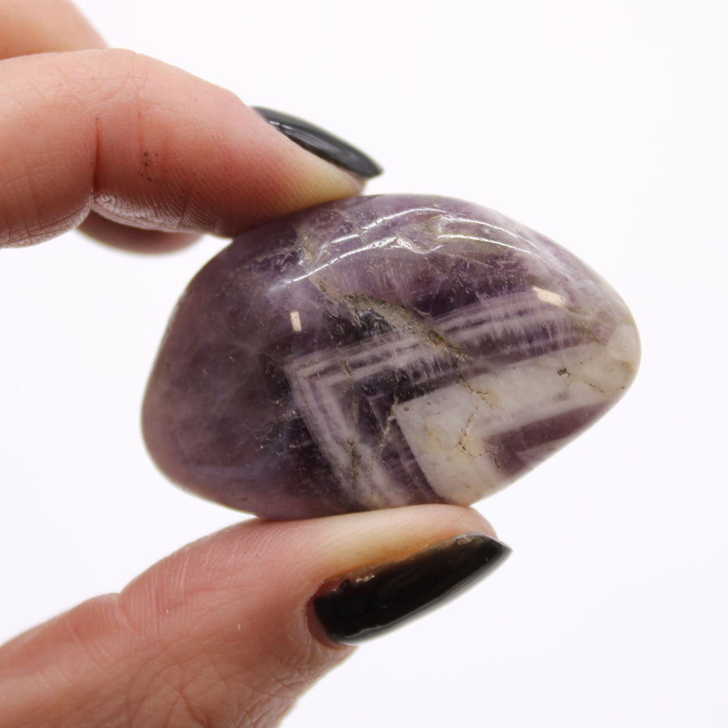 Amethyst - 12 mittlere afrikanische Trommelsteine