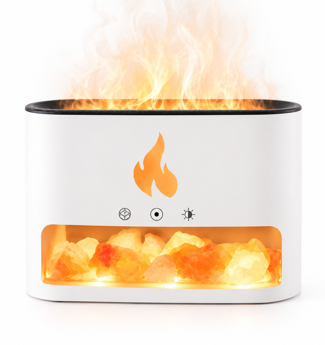 Blaze Aromadiffuser mit Himalaya-Salzkammer und Flammeneffekt